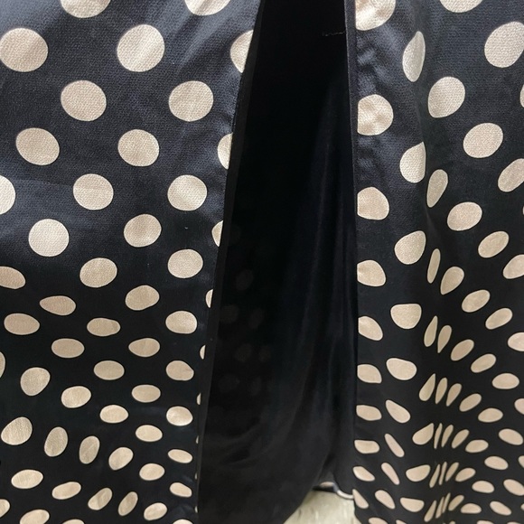 Mac Duggal Ieena Satin Long-Sleeve Black polka dot Gown sz 6 - Picture 5 of 8